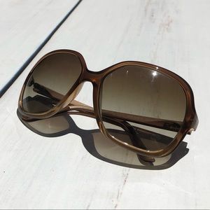 Versace Light Brown Round Sunglasses